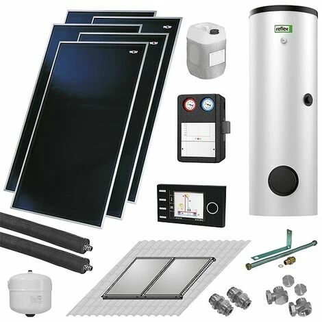 Sonnenkollektoren WOLF CFK-1 Zur Warmwasserbereitung - 11,5 M² + 500 Liter Speicher 1 Sonnenkollektoren WOLF CFK-1 Zur Warmwasserbereitung - 11,5 M² + 500 Liter Speicher