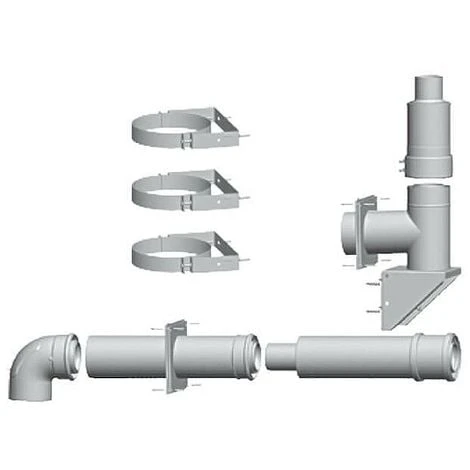 WOLF Paket C53x Für Abgasleitung An Der Fassade - DN 80/125 - 2651501Z01 1 WOLF Paket C53x Für Abgasleitung An Der Fassade - DN 80/125 - 2651501Z01